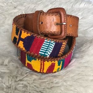 Aritzia Embroidered Leather Belt